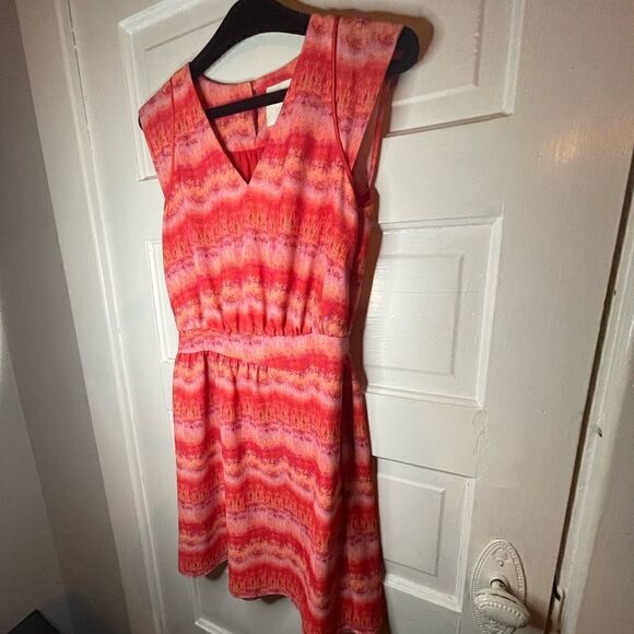 McGinn Sunset Red Pullover Capped Sleeve Dress - Picture 6 of 12